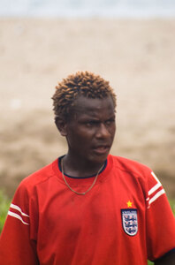 Red-headed footballer