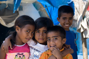 Children in a Dili camp for displaced persons