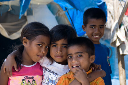 Children in a Dili camp for displaced persons