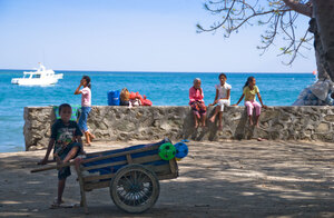 Hundred of people live and work along Dili's seafront.
