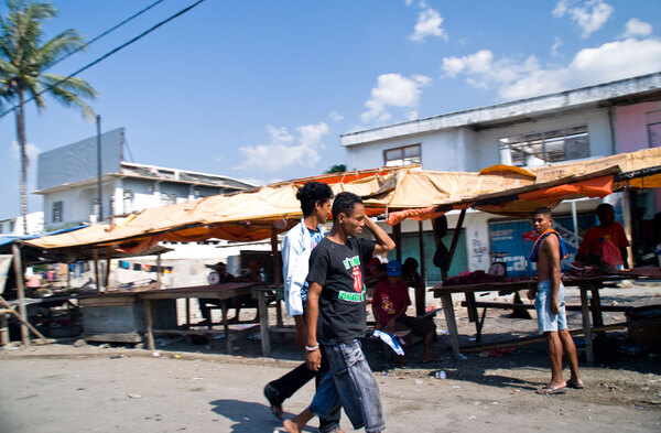 Shot from a moving taxi on my first day in Dili.
