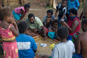 Household fund-raising card games (called kati-kati) are the moral equivalent of weekend bingo in Vanuatu. (Actually, bingo's pretty popular here, too.)
