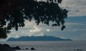 Savo is a small, extremely mountainous island a short distance from
Guadalcanal's Northeast coast.

