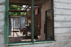 Wilma's family home on Ifira island. It is still in need of major renovations three months after cyclone Pam caused extensive damage.
