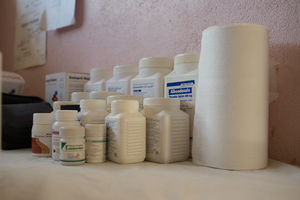 Medicines at the community medical clinic on Ifira island.
