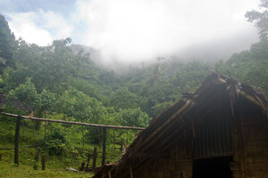 I woke up on our first full day in Lalwari to find the clouds
hanging just over my head.
