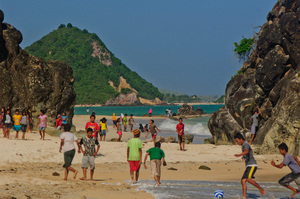 Shots from Kuta beach in Lombok Praya.
