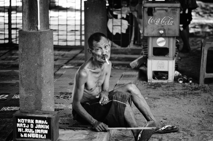 Man, Lombok, Indonesia