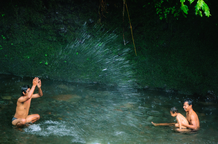 Bathers, Lombok, Indonesia