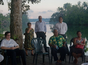 After the initial day of presentations, members of the regional delegation were invited by the Pacific Institute of Public Policy to spend a quiet evening relaxing at Hannington's nakamal on the Second Lagoon.
