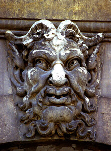 I've always been fascinated by the mediaeval sense of the grotesque. The 
faces that adorn the pont neuf in Paris are of particular interest, because
they represent caricatures of the contemporary who's who. Every one of them
lampoons one of the patrons of the bridge itself. 

