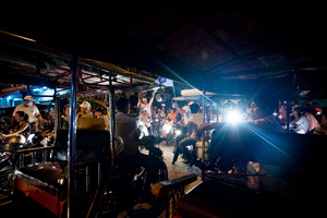 A political rally in downtown Phnom Penh.
