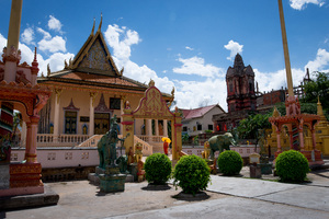 An old temple tucked into the heart of Phnom Penh.

