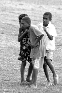 
These young boys were among the several hundred local children
who attended a sports day at the end of the school year.

