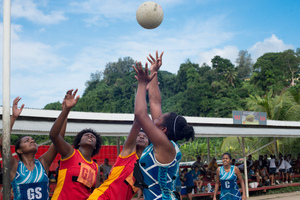 Shots of sports and spectators.
