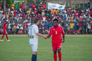 Shots from the O League match between Vanuatu's Amicale FC and Auckland City.
