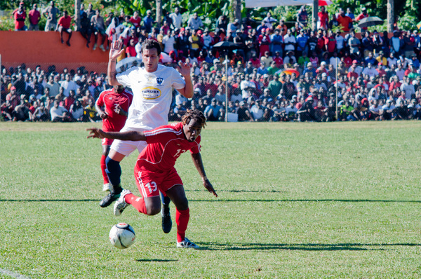 Shots from the O League match between Vanuatu's Amicale FC and Auckland City.
