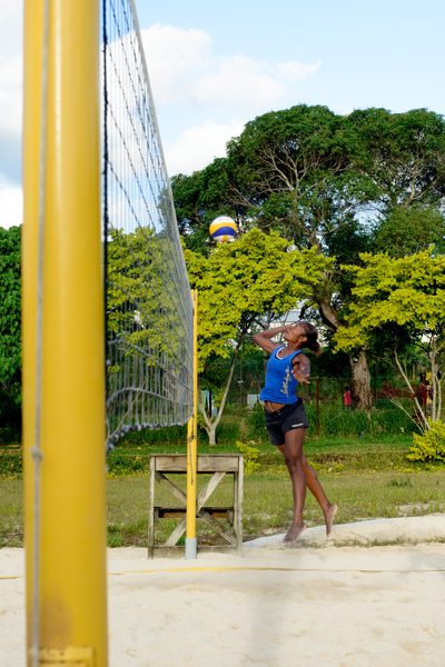 Some shots of the Vanuatu women's beach volleyball team during a training session in Port Vila.
