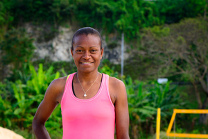 Some shots of the Vanuatu women's beach volleyball team during a training session in Port Vila.
