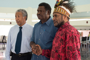 West Papua independence leader Benny Wenda on his historic visit to the Vanuatu parliament.
