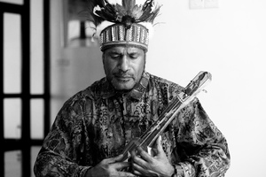West Papua independence leader Benny Wenda on his historic visit to the Vanuatu parliament.

