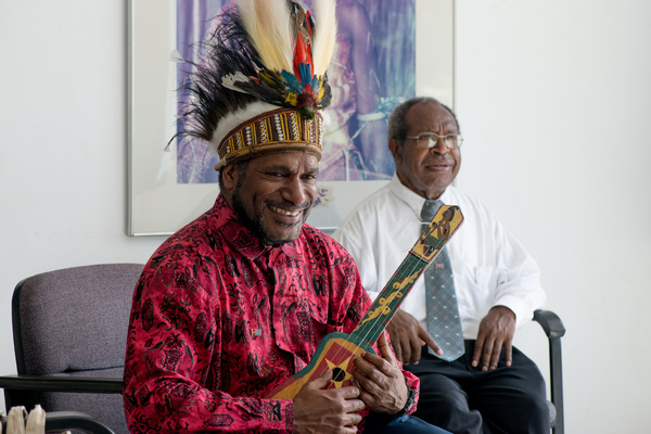 West Papua independence leader Benny Wenda on his historic visit to the Vanuatu parliament.

