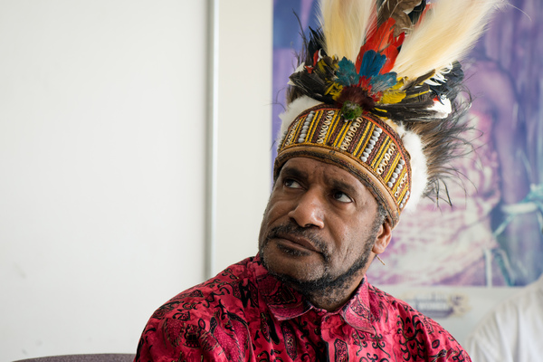 West Papua independence leader Benny Wenda on his historic visit to the Vanuatu parliament.
