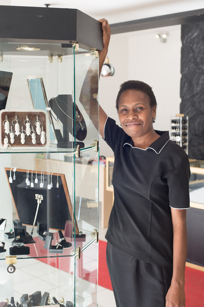 Lydia Batik looks after sales. She's known Estelle since she was a little girl.
