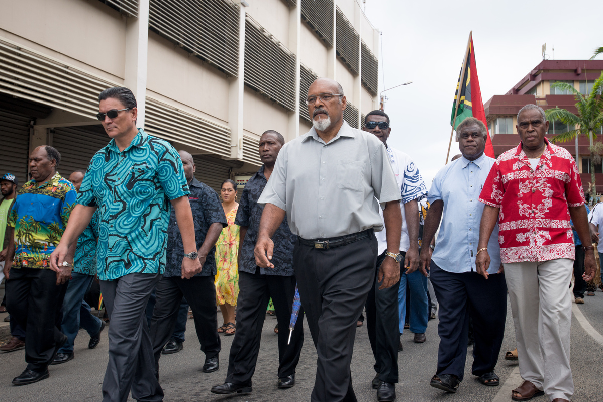 Shots from a march commemorating 150 years since the process of 'blackbirding' began.
