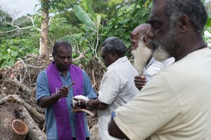 Uncle Jean Paul invited the priest to come and bless his house and his new public transport truck.
