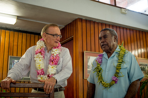 More shots from Senator Bob Carr's visit to Port Vila.
