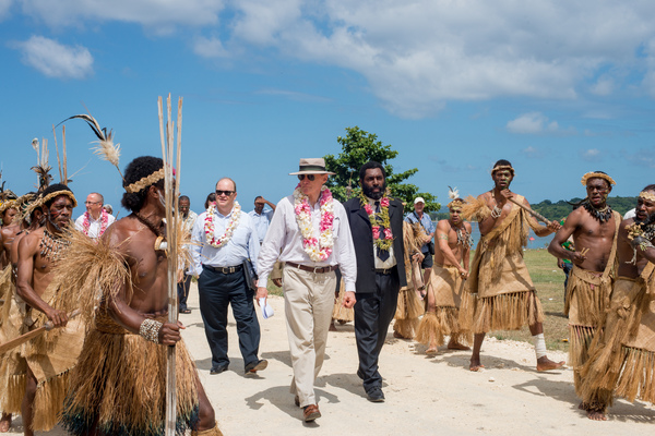 More shots from Senator Bob Carr's visit to Port Vila.
