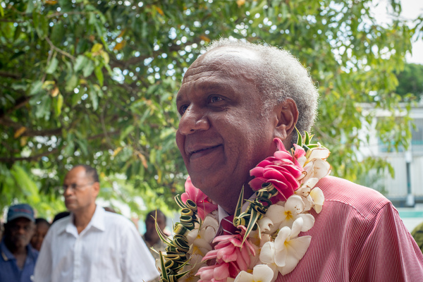 More shots from Senator Bob Carr's visit to Port Vila.
