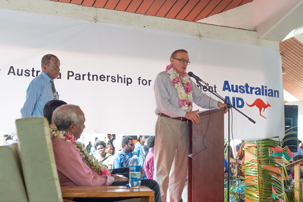More shots from Senator Bob Carr's visit to Port Vila.
