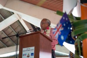 More shots from Senator Bob Carr's visit to Port Vila.
