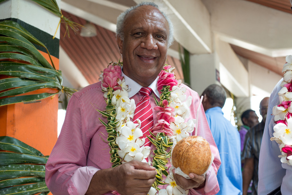 More shots from Senator Bob Carr's visit to Port Vila.
