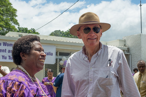 More shots from Senator Bob Carr's visit to Port Vila.

