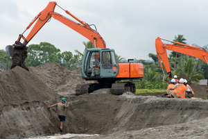 An historic day for Vanuatu: Landing operations for its first undersea fibre-optic cable.
