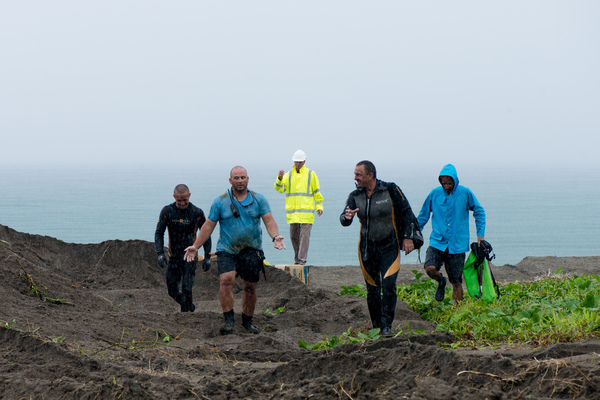 An historic day for Vanuatu: Landing operations for its first undersea fibre-optic cable.
