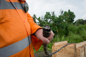 An historic day for Vanuatu: Landing operations for its first undersea fibre-optic cable.
