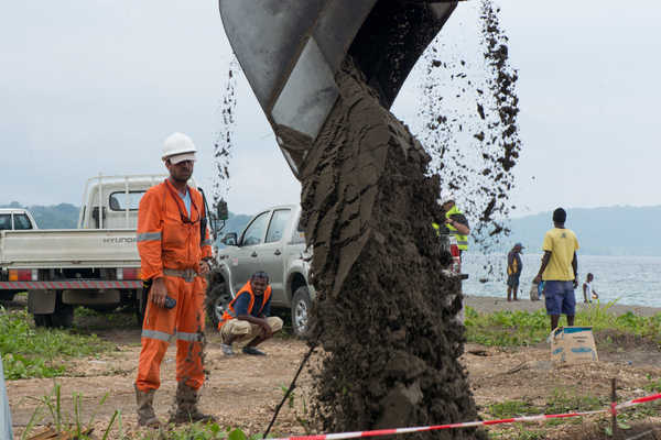 An historic day for Vanuatu: Landing operations for its first undersea fibre-optic cable.
