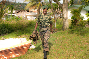 Carina plays second horn in the Vanuatu Mobile Force band, but she doesn't take second place to anyone.
