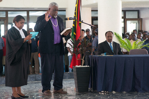 Shots from the opening session of the 11th Parliament of Vanuatu, in which Charlot Salwai was elected Prime Minister
