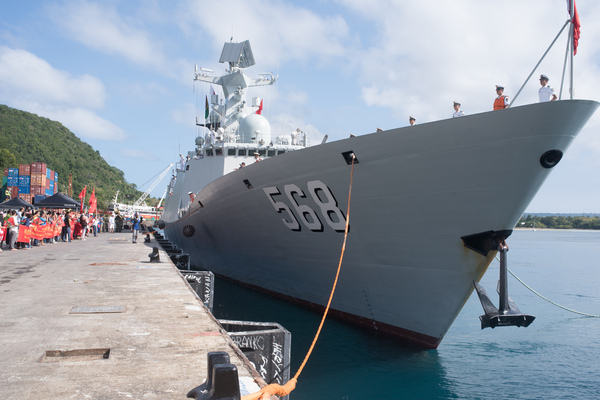 Three PLAN ships, two frigates and a supply ship, arrived in Port Vila on a 4 day friendly visit. This is the largest Chinese naval contingent to visit Vanuatu.
