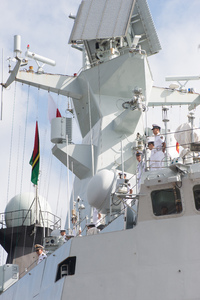 Three PLAN ships, two frigates and a supply ship, arrived in Port Vila on a 4 day friendly visit. This is the largest Chinese naval contingent to visit Vanuatu.
