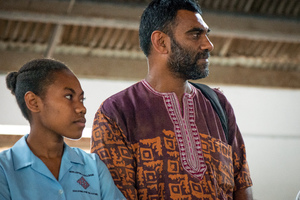 Executive Director of Greenpeace International Kumi Naidoo took some personal time to deliver his climate change message to youth in Vanuatu.
