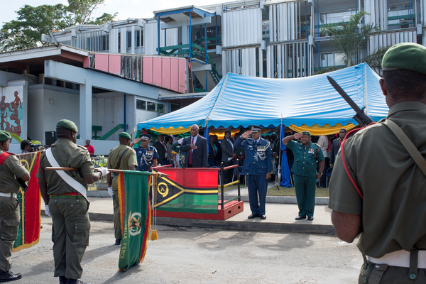 Shots taken during the Constitution Day ceremonies marking 36 years since the founding document of Vanuatu first came into effect.

