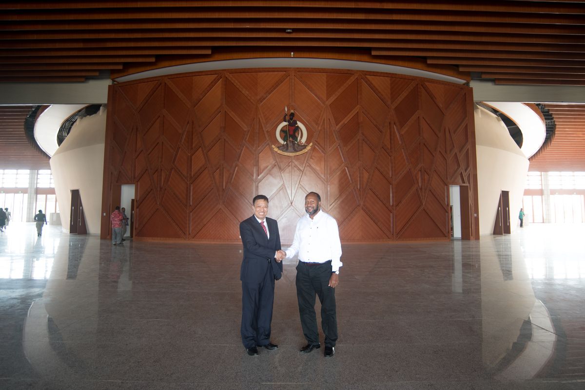 China officially handed over the National Convention Centre to the government and the people of Vanuatu
