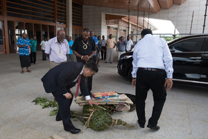 China officially handed over the National Convention Centre to the government and the people of Vanuatu
