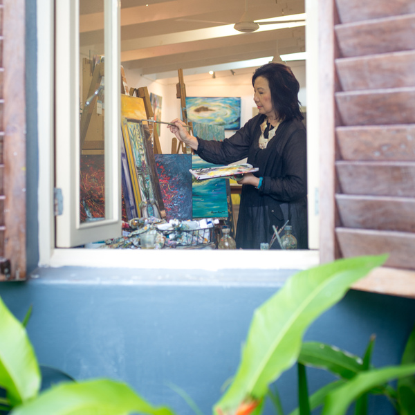 Shots for an Island Life magazine feature on Vanuatu artist Diana Tam.
